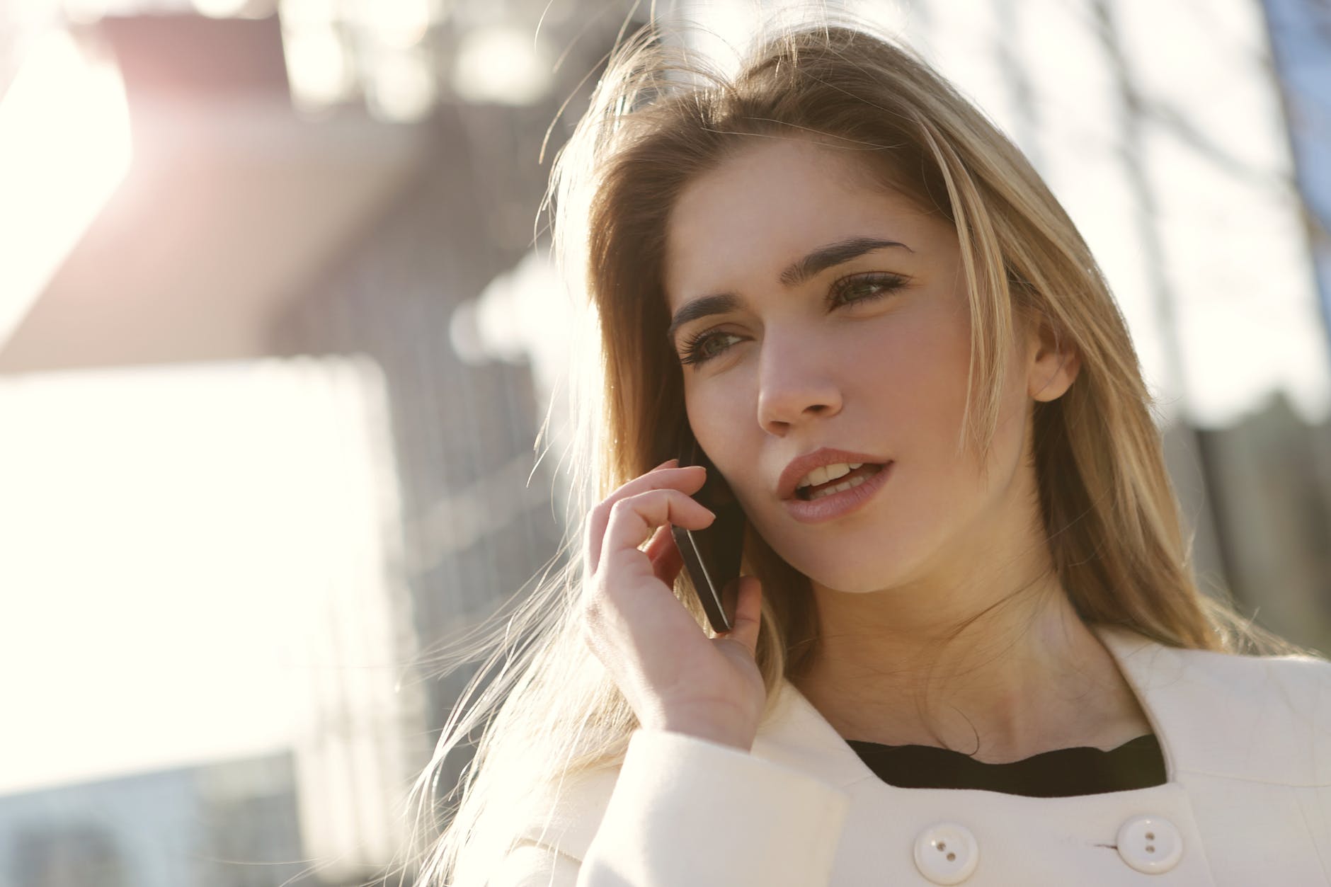 woman using smartphone